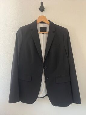 Banana Republic Black Notch Lapel Two-Button Blazer